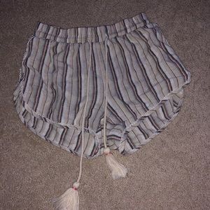 Striped casual shorts